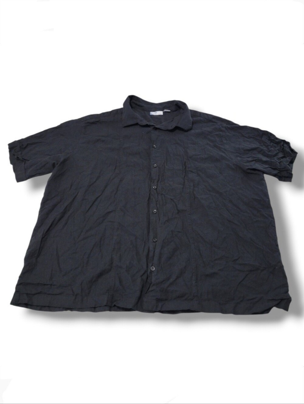 Cafe Luna Shirt Size 3XL Men's Cafe Luna Linen Blend Shirt Button Up Shirt Black